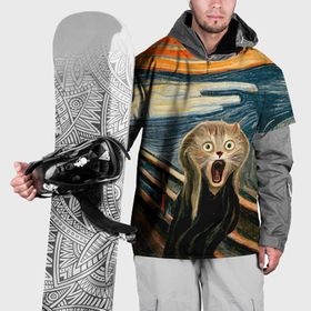Накидка на куртку 3D с принтом Нейросеть   крик кота в Курске, 100% полиэстер |  | Тематика изображения на принте: 