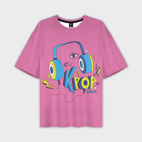 Мужская футболка OVERSIZE 3D с принтом K pop музыка в Петрозаводске,  |  | 