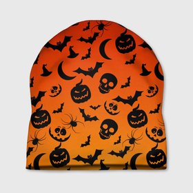 Шапка 3D с принтом НАСТРОЕНИЕ  Halloween в Ухте, 100% полиэстер | универсальный размер, печать по всей поверхности изделия | 