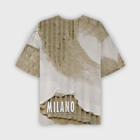 Мужская футболка OVERSIZE 3D с принтом Рваный гофрированный картон   Milano ,  |  | 