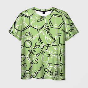 Мужская футболка 3D с принтом Химия в хаосе в Новосибирске, 100% полиэфир | прямой крой, круглый вырез горловины, длина до линии бедер | 