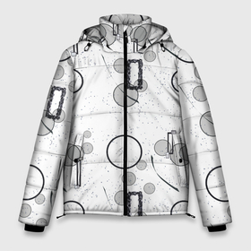 Мужская зимняя куртка 3D с принтом Пересечение фигур в Тюмени, верх — 100% полиэстер; подкладка — 100% полиэстер; утеплитель — 100% полиэстер | длина ниже бедра, свободный силуэт Оверсайз. Есть воротник-стойка, отстегивающийся капюшон и ветрозащитная планка. 

Боковые карманы с листочкой на кнопках и внутренний карман на молнии. | Тематика изображения на принте: 
