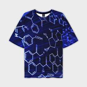 Мужская футболка oversize 3D с принтом Графическая химия в Белгороде,  |  | 