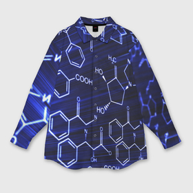Мужская рубашка oversize 3D с принтом Графическая химия в Петрозаводске,  |  | Тематика изображения на принте: 