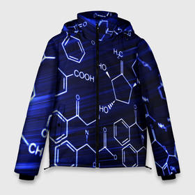 Мужская зимняя куртка 3D с принтом Графическая химия в Белгороде, верх — 100% полиэстер; подкладка — 100% полиэстер; утеплитель — 100% полиэстер | длина ниже бедра, свободный силуэт Оверсайз. Есть воротник-стойка, отстегивающийся капюшон и ветрозащитная планка. 

Боковые карманы с листочкой на кнопках и внутренний карман на молнии. | 