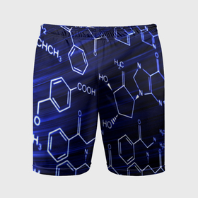 Мужские шорты спортивные с принтом Графическая химия ,  |  | Тематика изображения на принте: 