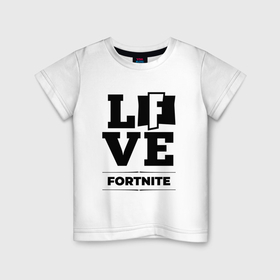 Детская футболка хлопок с принтом Fortnite love classic в Курске, 100% хлопок | круглый вырез горловины, полуприлегающий силуэт, длина до линии бедер | 