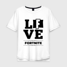 Мужская футболка хлопок Oversize с принтом Fortnite love classic в Курске, 100% хлопок | свободный крой, круглый ворот, “спинка” длиннее передней части | 