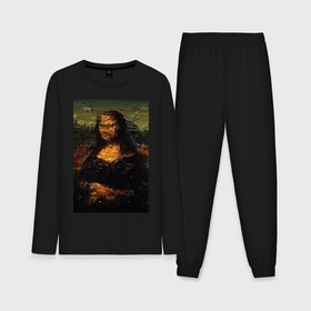 Мужская пижама хлопок (с лонгсливом) с принтом Мона Лиза абстракция в Тюмени,  |  | 