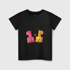 Детская футболка хлопок с принтом Minecraft Ключи големы в Тюмени, 100% хлопок | круглый вырез горловины, полуприлегающий силуэт, длина до линии бедер | 