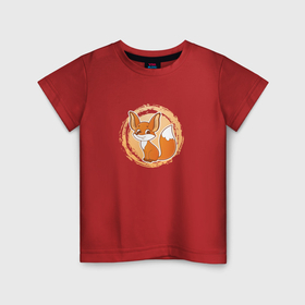 Детская футболка хлопок с принтом Мультяшный фенек в Санкт-Петербурге, 100% хлопок | круглый вырез горловины, полуприлегающий силуэт, длина до линии бедер | 