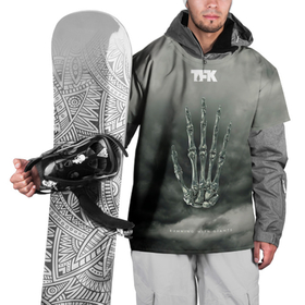 Накидка на куртку 3D с принтом Running With Giants   Thousand Foot Krutch в Тюмени, 100% полиэстер |  | 