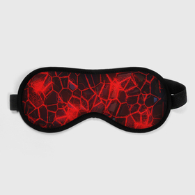 Маска для сна 3D с принтом Кристаллы в красных нитях в Санкт-Петербурге, внешний слой — 100% полиэфир, внутренний слой — 100% хлопок, между ними — поролон |  | Тематика изображения на принте: 