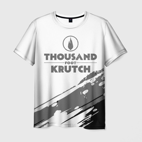 Мужская футболка 3D с принтом Thousand Foot Krutch логотип в Белгороде, 100% полиэфир | прямой крой, круглый вырез горловины, длина до линии бедер | 
