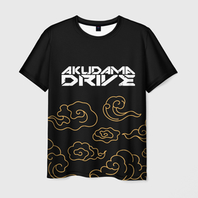 Мужская футболка 3D с принтом Akudama Drive anime clouds в Кировске, 100% полиэфир | прямой крой, круглый вырез горловины, длина до линии бедер | Тематика изображения на принте: 