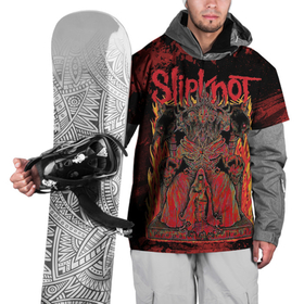 Накидка на куртку 3D с принтом Slipknot black and red в Новосибирске, 100% полиэстер |  | 