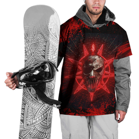 Накидка на куртку 3D с принтом Slipknot red satan star в Санкт-Петербурге, 100% полиэстер |  | 