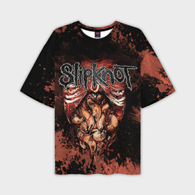 Мужская футболка OVERSIZE 3D с принтом Slipknot horror ,  |  | 