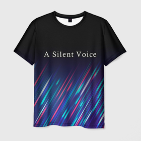 Мужская футболка 3D с принтом A Silent Voice stream , 100% полиэфир | прямой крой, круглый вырез горловины, длина до линии бедер | 