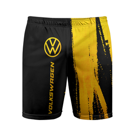 Мужские шорты спортивные с принтом Volkswagen   gold gradient: по вертикали ,  |  | 