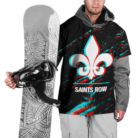 Накидка на куртку 3D с принтом Saints Row в стиле glitch и баги графики на темном фоне в Белгороде, 100% полиэстер |  | 