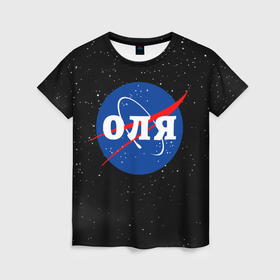 Женская футболка 3D с принтом Оля Наса космос в Белгороде, 100% полиэфир ( синтетическое хлопкоподобное полотно) | прямой крой, круглый вырез горловины, длина до линии бедер | 