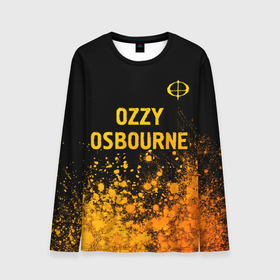 Мужской лонгслив 3D с принтом Ozzy Osbourne   gold gradient: символ сверху в Белгороде, 100% полиэстер | длинные рукава, круглый вырез горловины, полуприлегающий силуэт | 