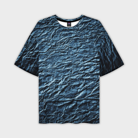 Мужская футболка OVERSIZE 3D с принтом Текстура мятой цветной бумаги в Новосибирске,  |  | 