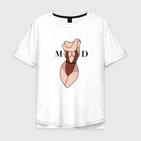 Мужская футболка хлопок Oversize с принтом Mood на груди в Екатеринбурге, 100% хлопок | свободный крой, круглый ворот, “спинка” длиннее передней части | Тематика изображения на принте: 