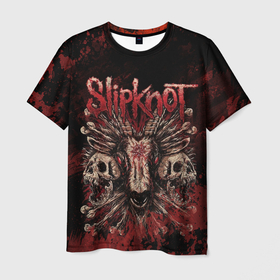 Мужская футболка 3D с принтом Horror Slipknot в Рязани, 100% полиэфир | прямой крой, круглый вырез горловины, длина до линии бедер | 