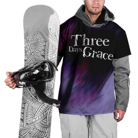 Накидка на куртку 3D с принтом Three Days Grace lilac , 100% полиэстер |  | 