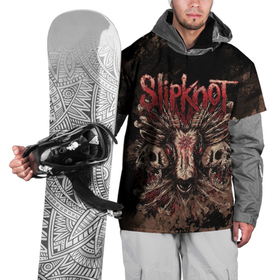 Накидка на куртку 3D с принтом Slipknot   skull в Новосибирске, 100% полиэстер |  | 