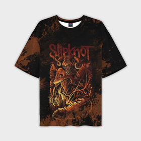Мужская футболка OVERSIZE 3D с принтом Slipknot Dragon ,  |  | 