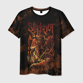 Мужская футболка 3D с принтом Slipknot Dragon в Рязани, 100% полиэфир | прямой крой, круглый вырез горловины, длина до линии бедер | 