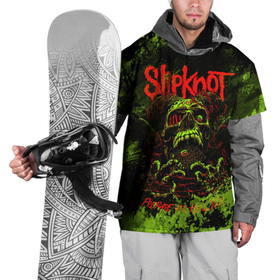 Накидка на куртку 3D с принтом Slipknot green череп в Кировске, 100% полиэстер |  | 