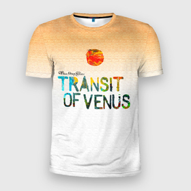 Мужская футболка 3D Slim с принтом Transit of Venus   Three Days Grace в Петрозаводске, 100% полиэстер с улучшенными характеристиками | приталенный силуэт, круглая горловина, широкие плечи, сужается к линии бедра | Тематика изображения на принте: 