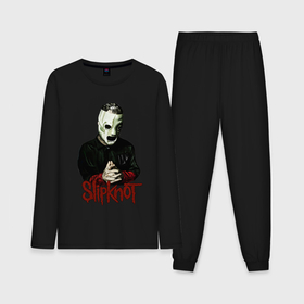 Мужская пижама хлопок (с лонгсливом) с принтом Slipknot mask в Курске,  |  | 