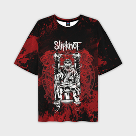 Мужская футболка OVERSIZE 3D с принтом Slipknot    скелет ,  |  | 