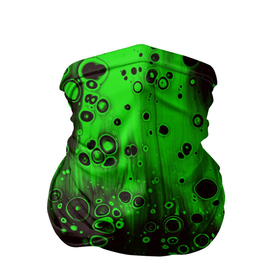 Бандана-труба 3D с принтом Зелёные краски и вода в Кировске, 100% полиэстер, ткань с особыми свойствами — Activecool | плотность 150‒180 г/м2; хорошо тянется, но сохраняет форму | 
