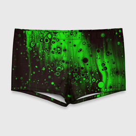 Мужские купальные плавки 3D с принтом Зелёные краски и вода , Полиэстер 85%, Спандекс 15% |  | Тематика изображения на принте: 