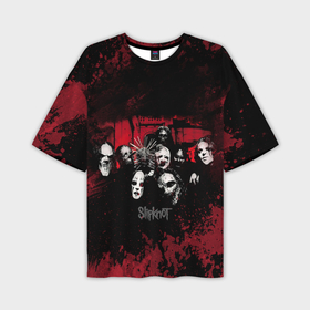 Мужская футболка OVERSIZE 3D с принтом Группа Slipknot ,  |  | 