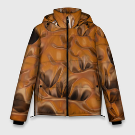 Мужская зимняя куртка 3D с принтом шоколадная лава в Тюмени, верх — 100% полиэстер; подкладка — 100% полиэстер; утеплитель — 100% полиэстер | длина ниже бедра, свободный силуэт Оверсайз. Есть воротник-стойка, отстегивающийся капюшон и ветрозащитная планка. 

Боковые карманы с листочкой на кнопках и внутренний карман на молнии. | 