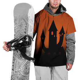 Накидка на куртку 3D с принтом Halloween   замок ведьм , 100% полиэстер |  | 