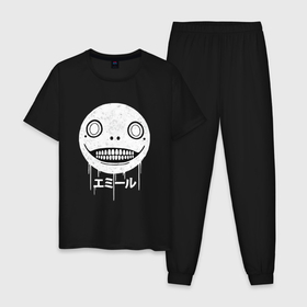 Мужская пижама хлопок с принтом Emil лицо в Тюмени, 100% хлопок | брюки и футболка прямого кроя, без карманов, на брюках мягкая резинка на поясе и по низу штанин
 | Тематика изображения на принте: 