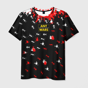 Мужская футболка 3D с принтом Войны муравьев в Кировске, 100% полиэфир | прямой крой, круглый вырез горловины, длина до линии бедер | 