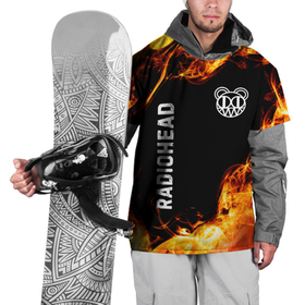 Накидка на куртку 3D с принтом Radiohead и пылающий огонь в Тюмени, 100% полиэстер |  | Тематика изображения на принте: 