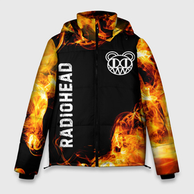 Мужская зимняя куртка 3D с принтом Radiohead и пылающий огонь в Санкт-Петербурге, верх — 100% полиэстер; подкладка — 100% полиэстер; утеплитель — 100% полиэстер | длина ниже бедра, свободный силуэт Оверсайз. Есть воротник-стойка, отстегивающийся капюшон и ветрозащитная планка. 

Боковые карманы с листочкой на кнопках и внутренний карман на молнии. | 
