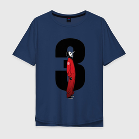 Мужская футболка хлопок Oversize с принтом Slipknot третий в Санкт-Петербурге, 100% хлопок | свободный крой, круглый ворот, “спинка” длиннее передней части | Тематика изображения на принте: 