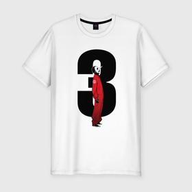 Мужская футболка хлопок Slim с принтом Slipknot третий в Санкт-Петербурге, 92% хлопок, 8% лайкра | приталенный силуэт, круглый вырез ворота, длина до линии бедра, короткий рукав | Тематика изображения на принте: 
