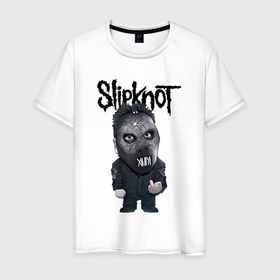 Мужская футболка хлопок с принтом Седьмой Slipknot , 100% хлопок | прямой крой, круглый вырез горловины, длина до линии бедер, слегка спущенное плечо. | 